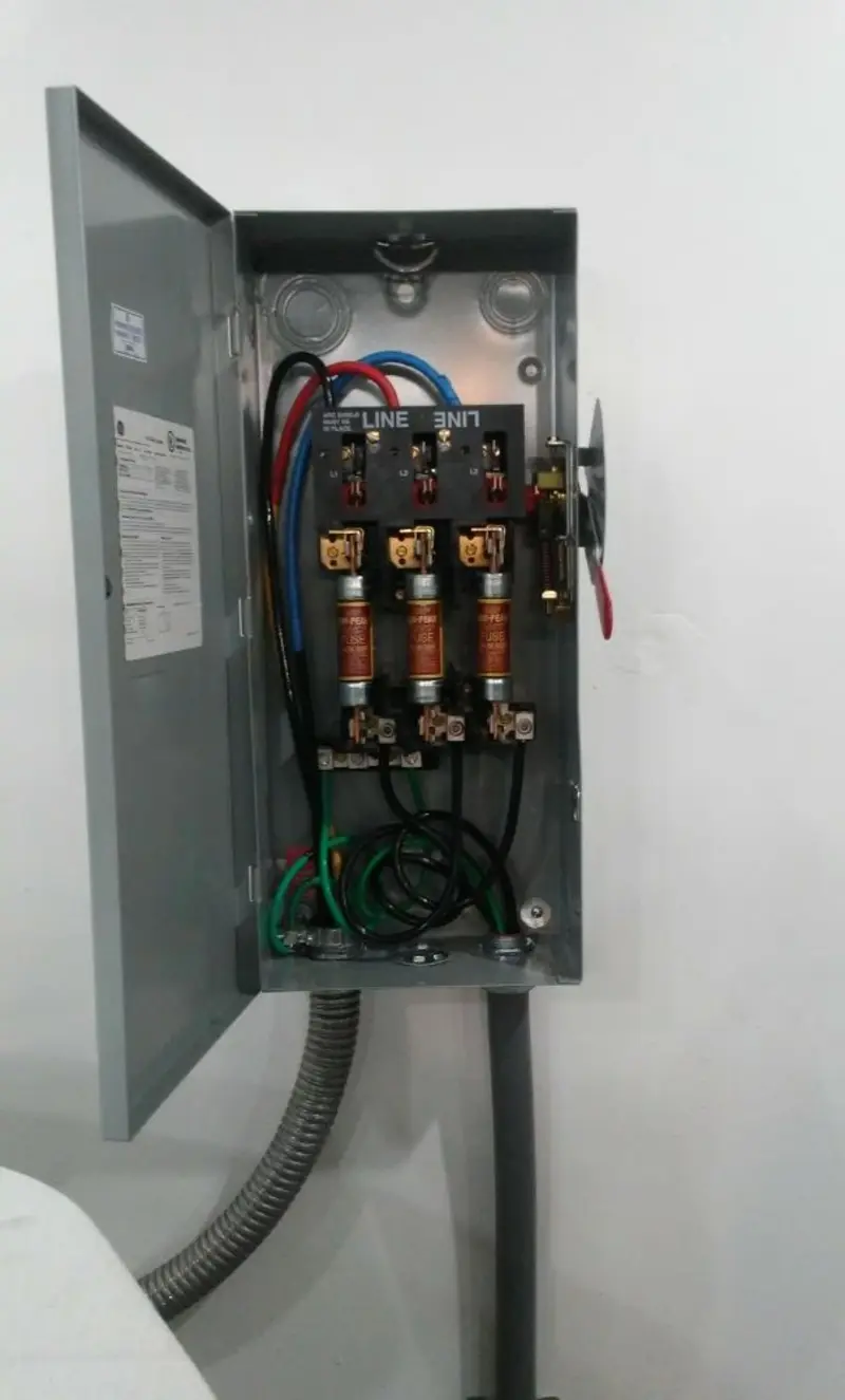 Three-phase disconnect switch installed for Electrical Wiring & Rewiring in Woodmore